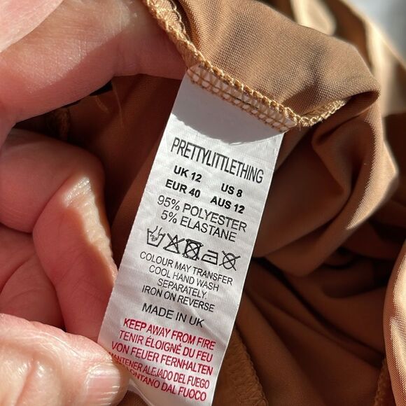 Tall Camel Slinky High Waisted Cycle Shorts - Picture 5 of 5